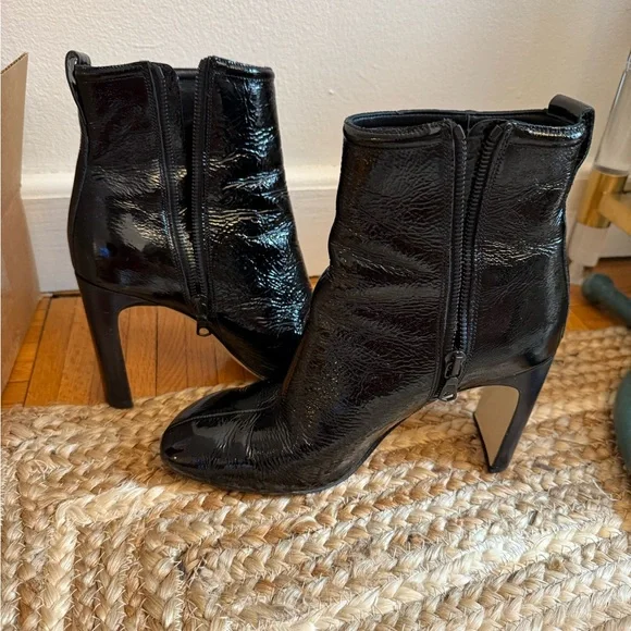 Rag & Bone Black Patent Leather Ellis Booties